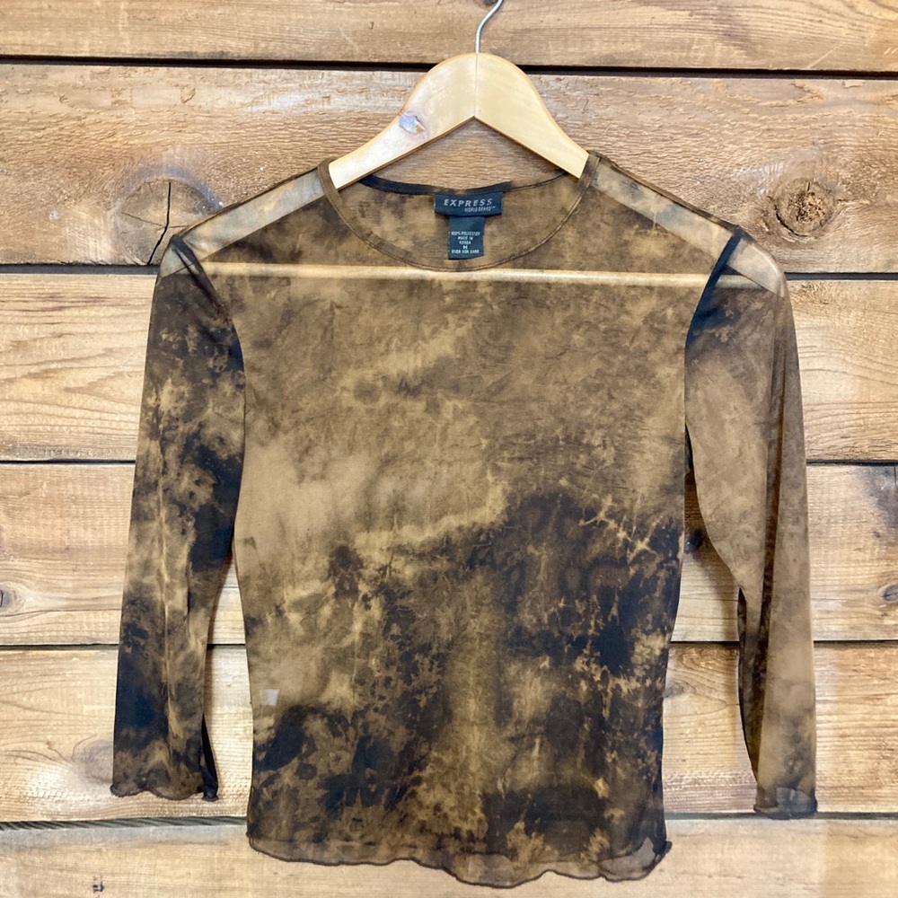 Express Sheer Brown Top